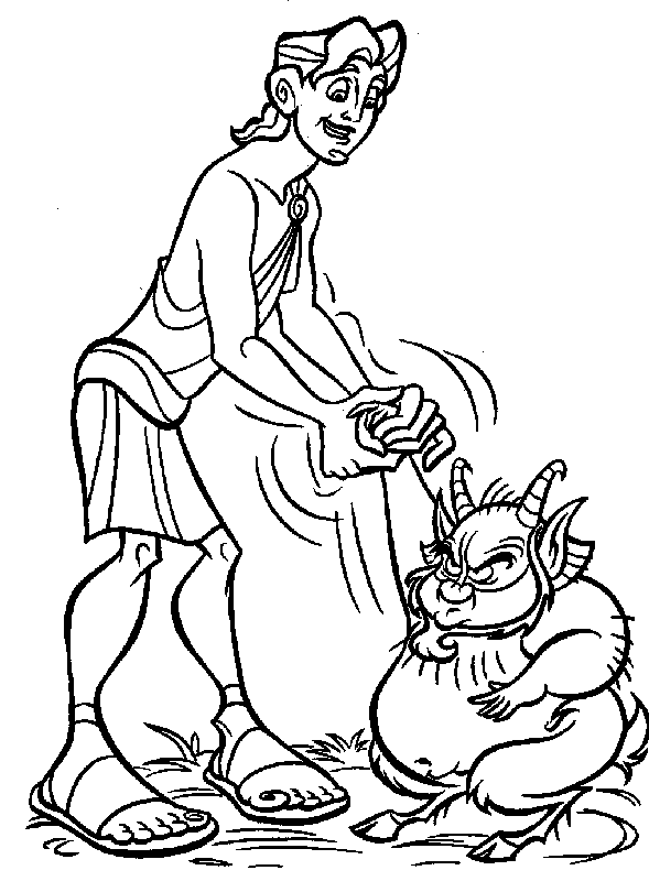 coloriage Hercule et vilain cupidon